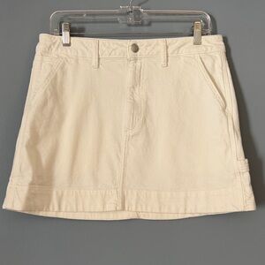 Lee Y2K White Mini  Denim Skirt Size 10 Like New